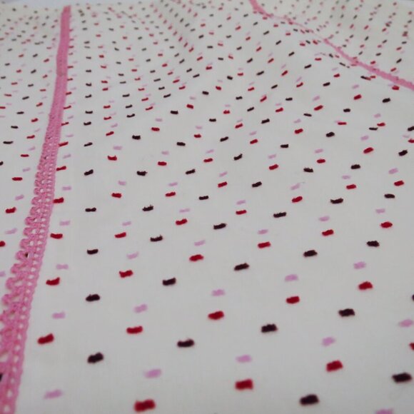 NWT Helen Wang Pink Swiss Dots Trumpet Skirt with Embroidered Seam Detail - Picture 10 of 14
